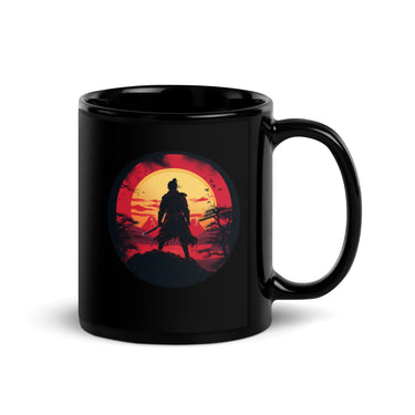 Lone Samurai Stares into the Rising Sun | Japanese-Inspired Mug